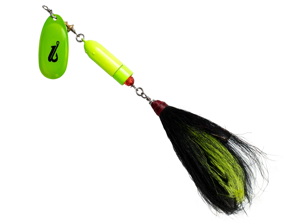 Livingston Lures EBS Spinner 100: Chartreuse Black