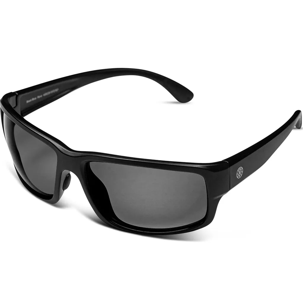 LMAB Iris Polarised Sunglasses: Matt Black/Grey