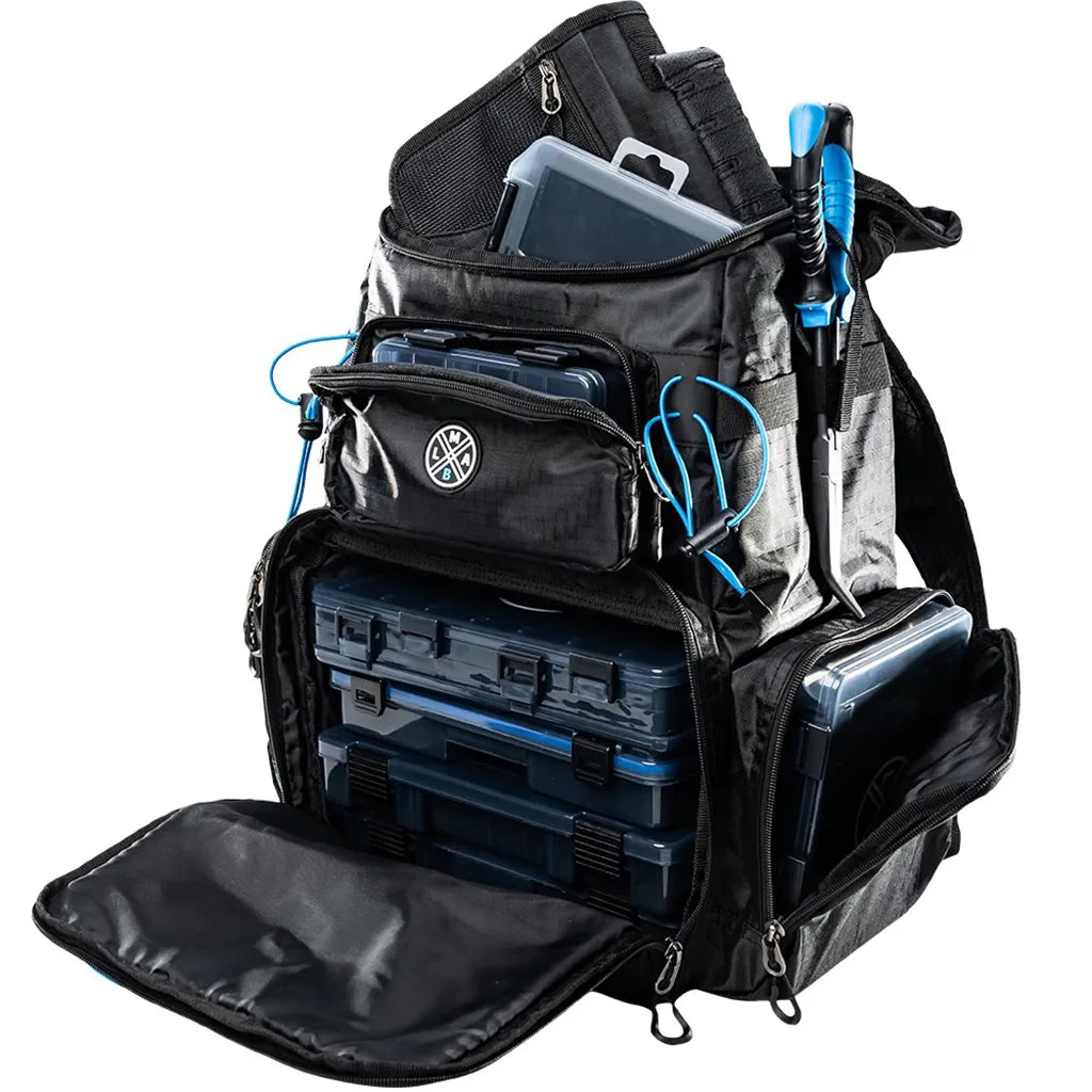 LMAB MOVE BackPack Pro: loaded with Tackle Boxes and Tools