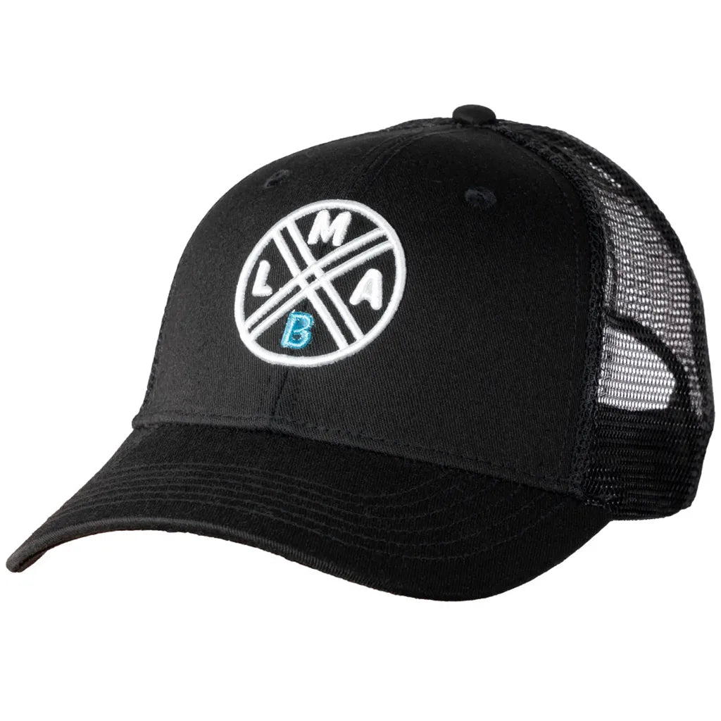 LMAB Trucker Cap with Logo: Black/White