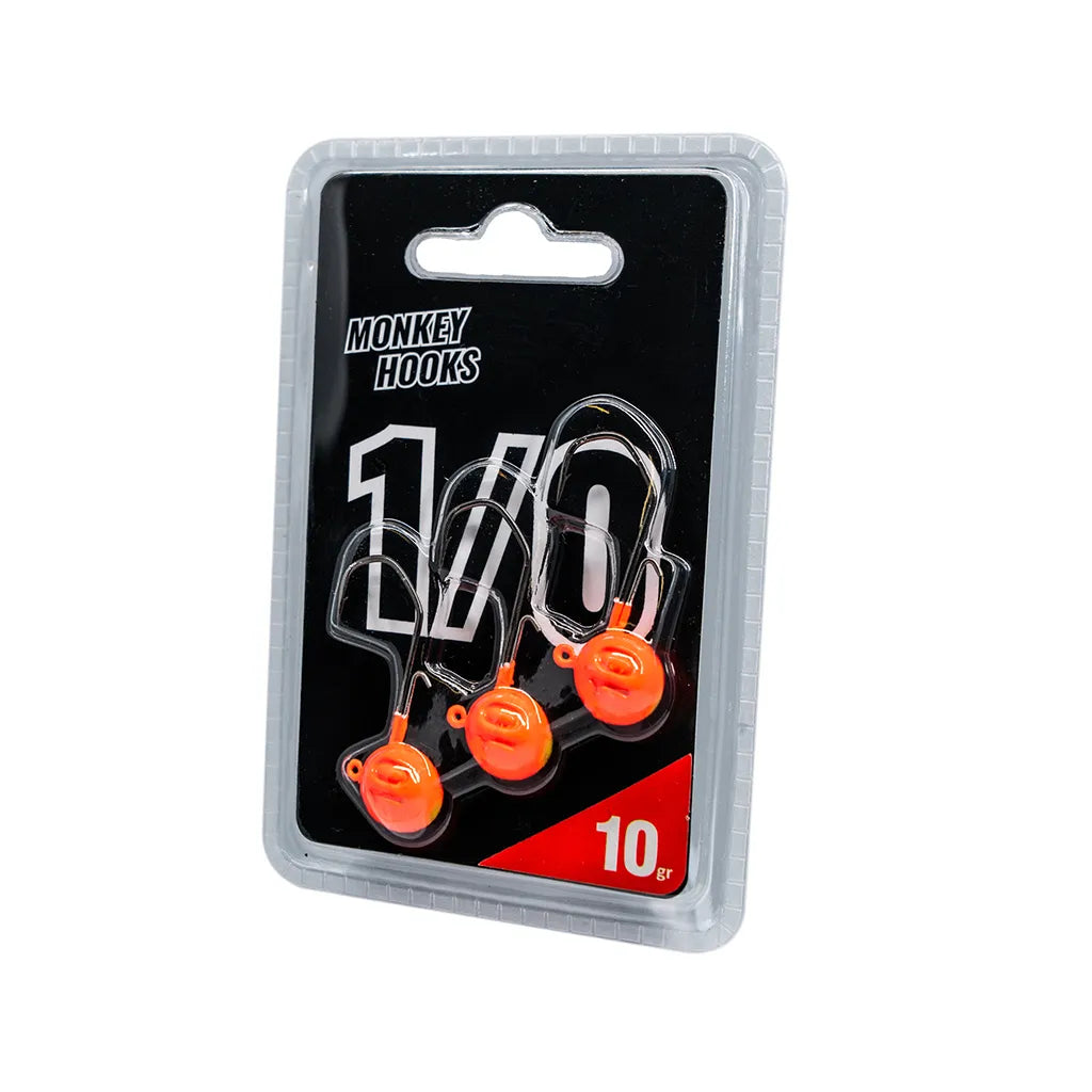 Monkey Lures Monkey Hooks 1/0: Orange/Yellow