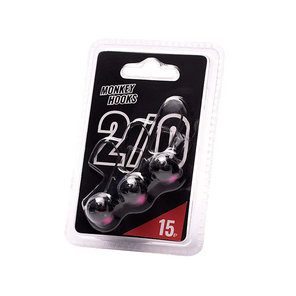 Monkey Lures Monkey Hooks 2/0: Black/Pink