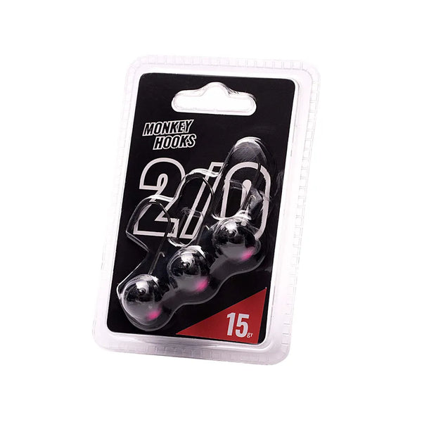 Monkey Lures Monkey Hooks 2/0: Black/Pink