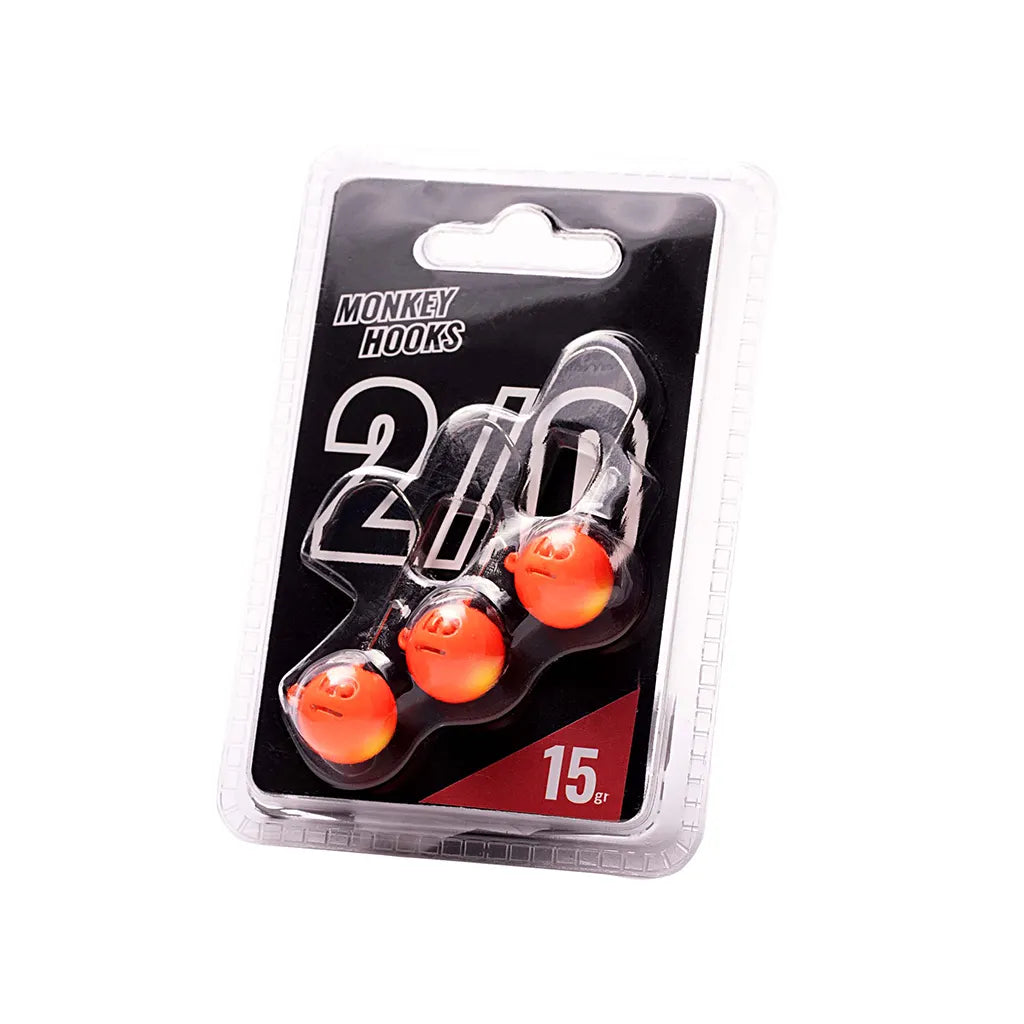 Monkey Lures Monkey Hooks 2/0: Orange/Yellow