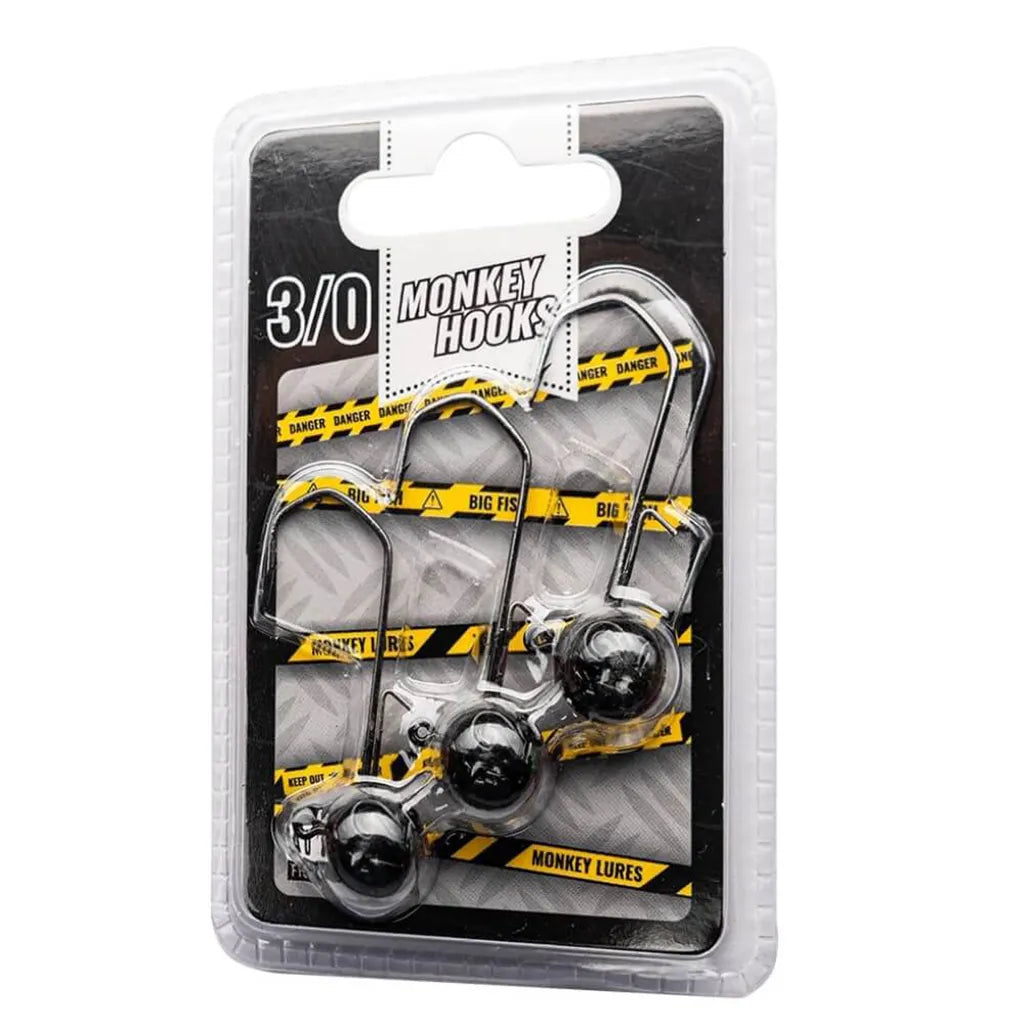 Monkey Lures Monkey Hooks 3/0: Black/Pink