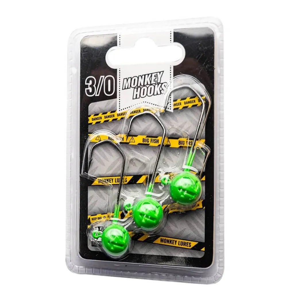 Monkey Lures Monkey Hooks 3/0: Green/White