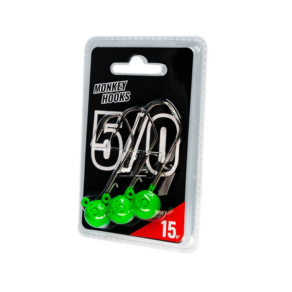 Monkey Lures Monkey Hooks 5/0: Green/White