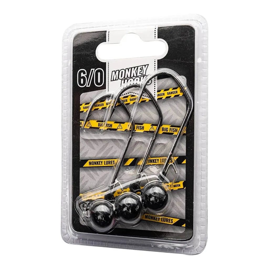 Monkey Lures Monkey Hooks 6/0: Black/Pink