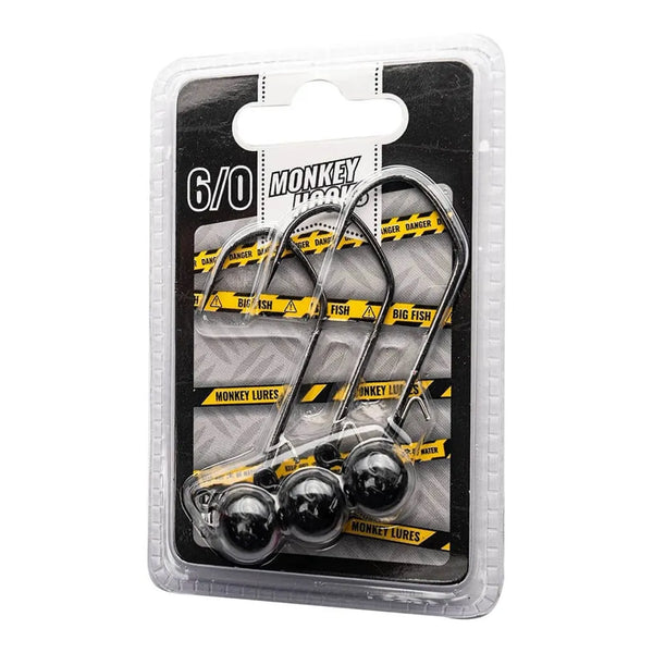 Monkey Lures Monkey Hooks 6/0: Black/Pink